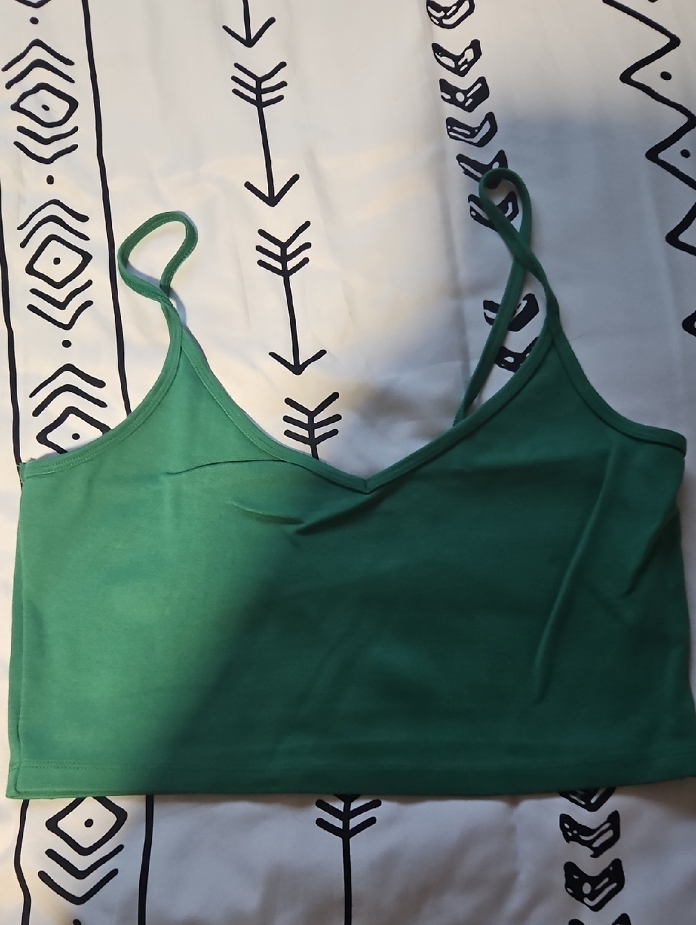 Aritzia Emerald Green Cropped Camisole Tank